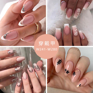 Venta al por mayor de plástico francés degradado Nail Art Chips